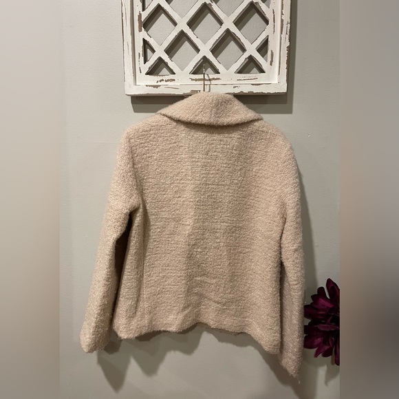 Eileen Fisher Boucle Lined Wool Jacket / Blazer In Cream/Ivory Size M - Picture 5 of 15